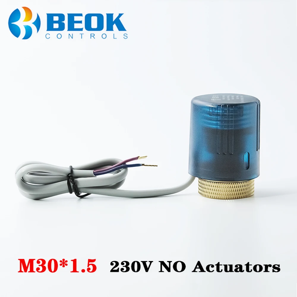 

Beok 230V Normally Opened Thermal Electric Actuator for Manifold in Floor Underflooring Heating NO Servo Valve System White 220V