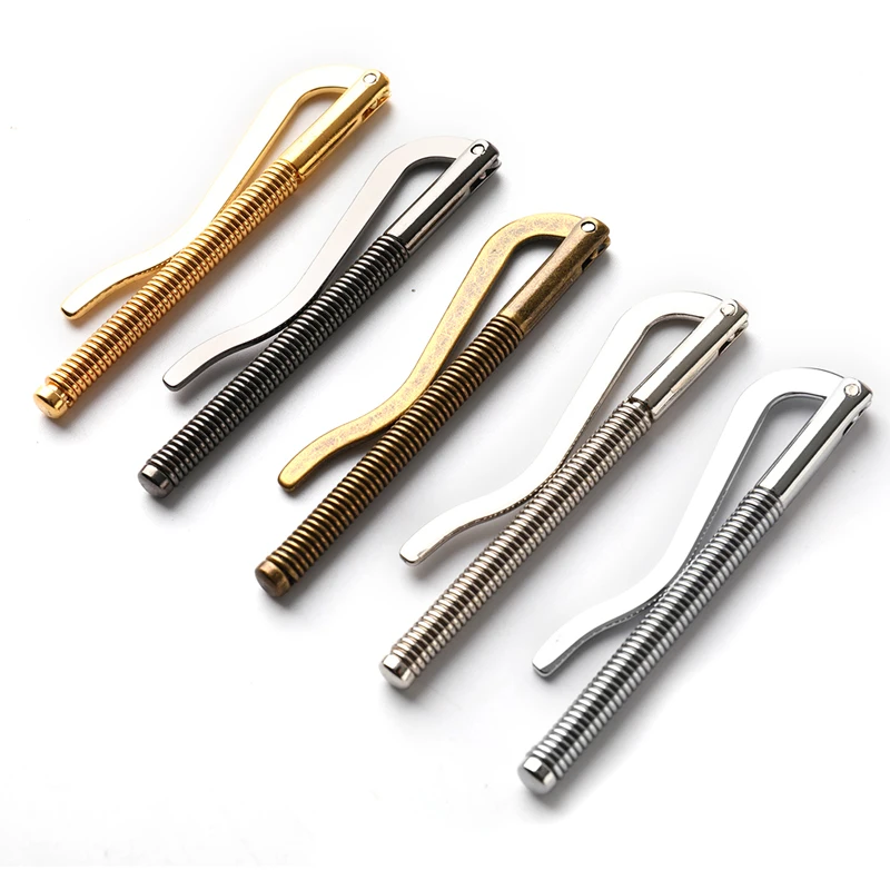 1Pc Metal Bifold Money Clip Bar Wallet Replace Parts Spring Clamp Cash Cheque Holder  For Pocket 75mm/3 inch 5