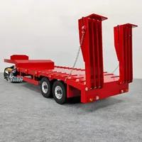 1/14 RC Metal 4 Axles Full Trailer Tail-board for Remote Control Tractors Trucks Dumper Cars Model Toy with Battery TH23496 2