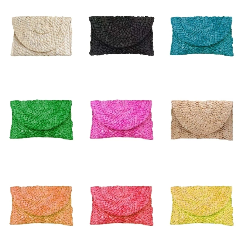 

Contemporary Straw Woven Handbag Party Evening Clutch Suitable for Professionals