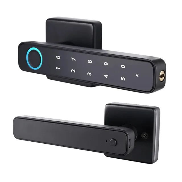 Tuya SmartLife APP Fingerprint Electronic Lock Single Latch Lock Dead Bolt  Key/Password/APP Unlock Indoor Wooden/Metal Door 4