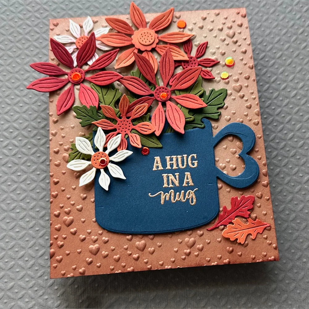 Plastic Embossing Folder Embossing Folder Assorted Size Love Heart Doodle 3D Embossing Folder Stencil for DIY Scrapbooking