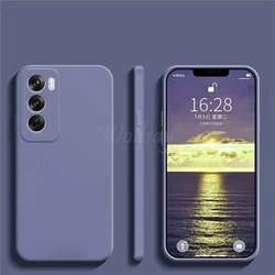 Liquid Silicone Shockproof TPU Phone Case for Reno 12 Pro Global (Lavender Grey)
