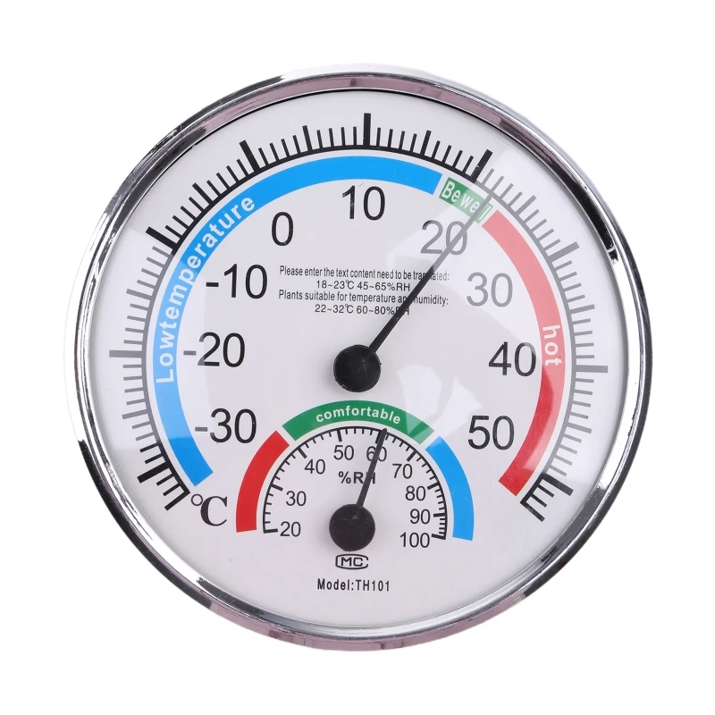 Mini Analog Thermometer Hygrometer Humidity Meter Gauge Room