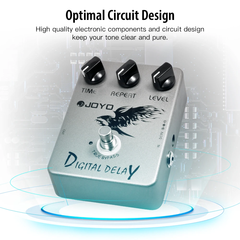 JF-08 DIGITAL DELAY Guitar Pedal Analog-Style Delay with Filter Circuit 25ms to