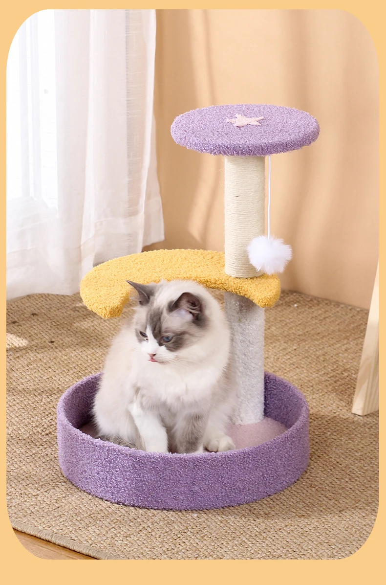 Title 5, Pet Cat Climbing Frame Wooden Scratching Posts ...
