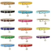 Pu Leather Japanese Bell Cat Collar High Quality Soft Leather Pet Traction Skin Friendly Puppy Collars Outdoor Kitten Supplies 1