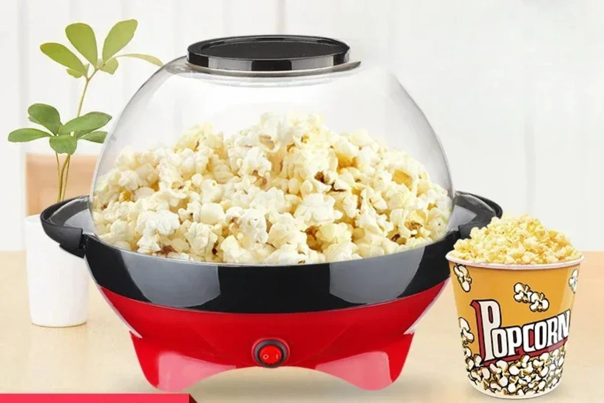 Red Small Round Machine Household Children's Popcorn Machine Electric Refillable And Sugar Adding RH906
