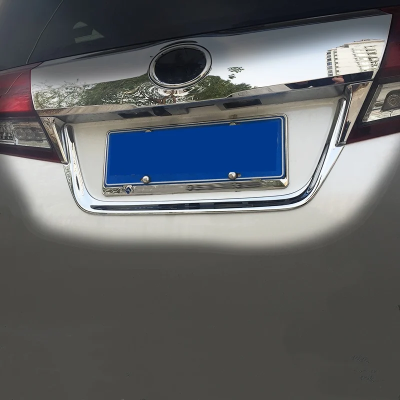 

WELKINRY For Toyota Alphard AH30 3rd Generation 2015-2022 Car Tail Rear Box Gate Door Trunk Boot License Plate U Shape Trim