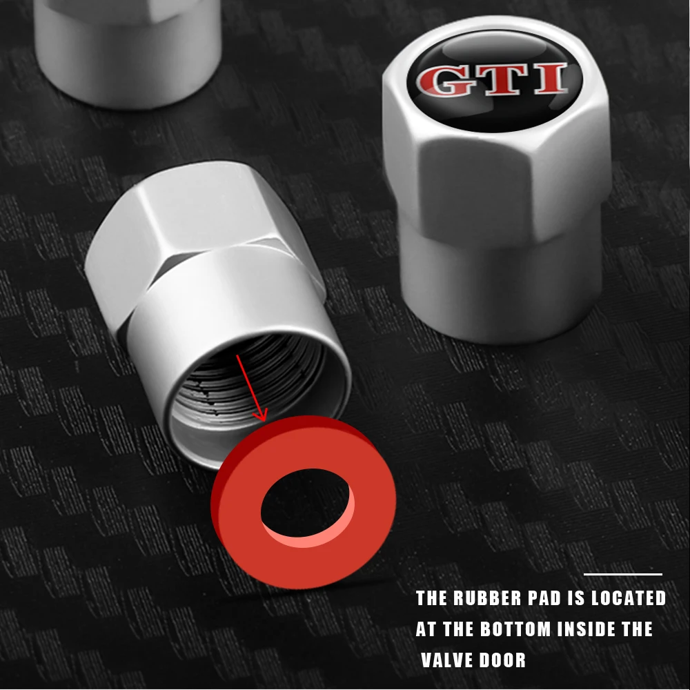 Car 3D Metal Wheel Stem Air Valve Caps Tire Dust Cover for Volkswagen VW GTI R Golf 7 Polo Tiguan Passat Jetta Lavida Rline tire valve caps