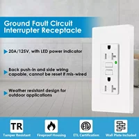 1/2PK 20 AMP GFI GFCI Receptacle TR WR White Plate Wall Outlet Socket Dual Plugs Home - Image 2