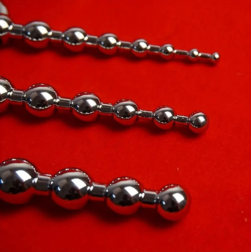 Penis Sex Toys Urethra Stainless Steel Metal Beaded Penis Plug Urethrral Sound Catheter Sounding Dilator Dilation Sex Toys for Men