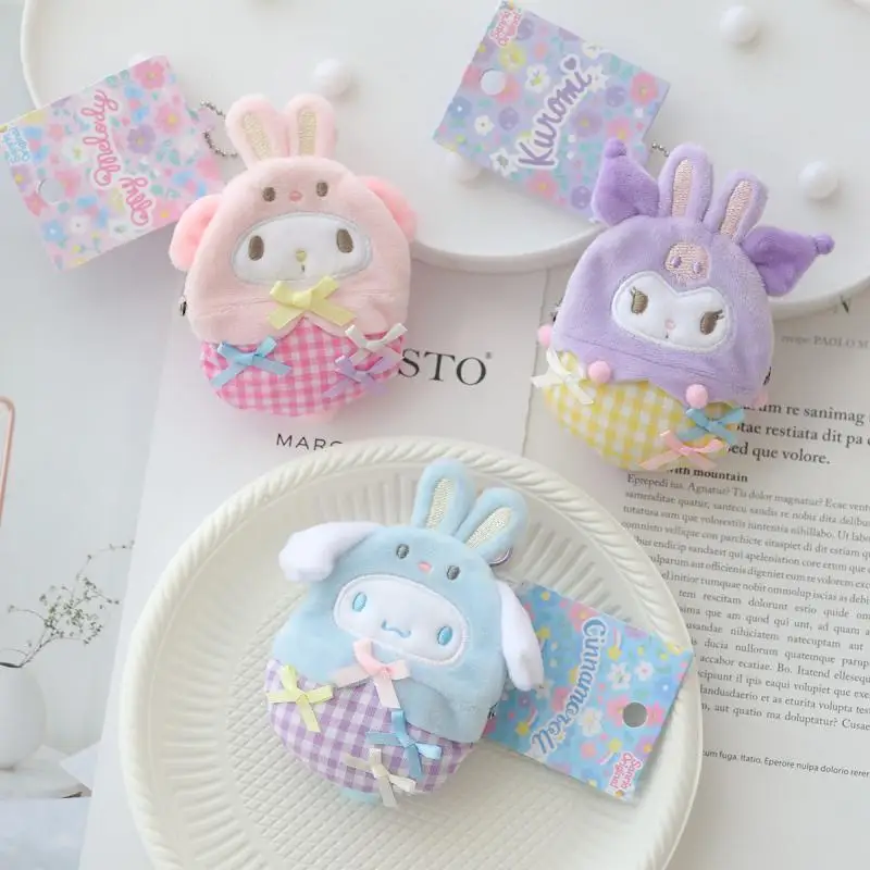 

Sanrio Mymelody Kuromi Cinnamoroll Cute Cartoon Plush Little Devil Coin Bag Earphone Storage Bag Coin Purse