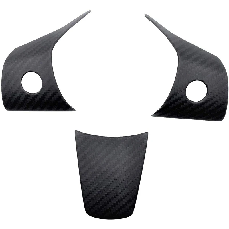 

Real Carbon Fiber for Tesla Model 3 Model Y Steering Wheel Trim Sticker Cover Frame True Carbon Interior Modification 2017-2022