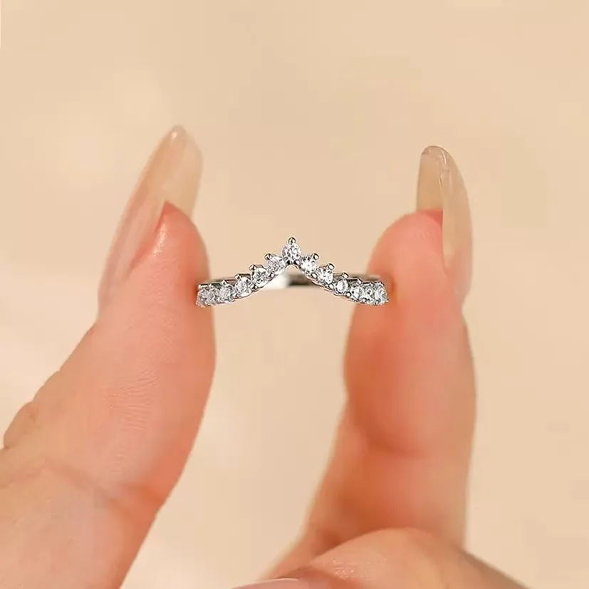 CHENWEN 1-3CTTW Full Moissanite Wedding Rings for Women Sets Couple Rings 100% 925 Sterling Silver Top Quality Jewelry GRA 4