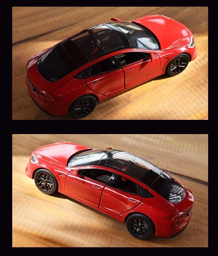 1:24 Model S Simulation Car Alloy Model Car Toy Diecast Metal Casting Sound and Light Car Toy For Children Vehicle