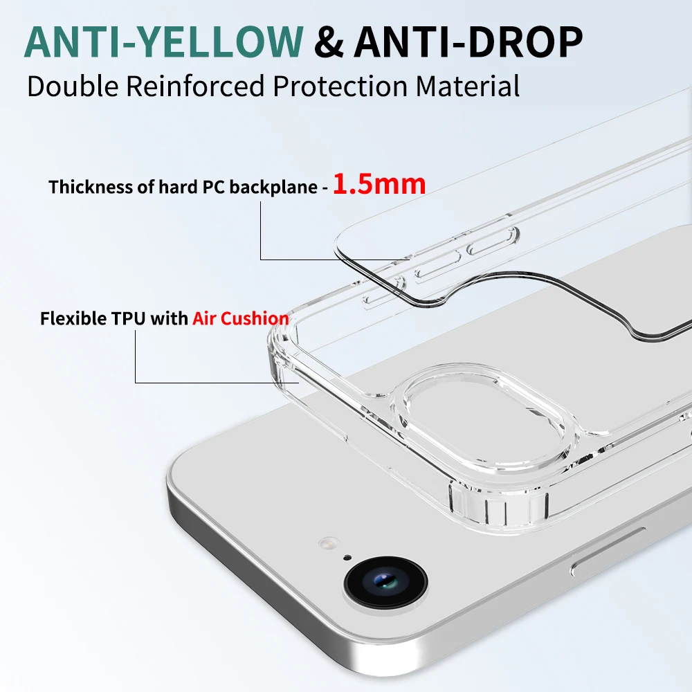 Hybrid Anti-Yellowing Clear Phone Cover