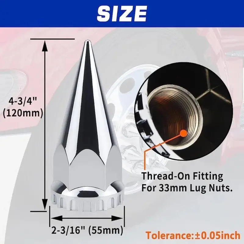 Cache-écrous Rouges 32 Mm - Pour Camions, Remorques, Semi-remorques - Anticorrosion, Résistance UV, Lot De 20