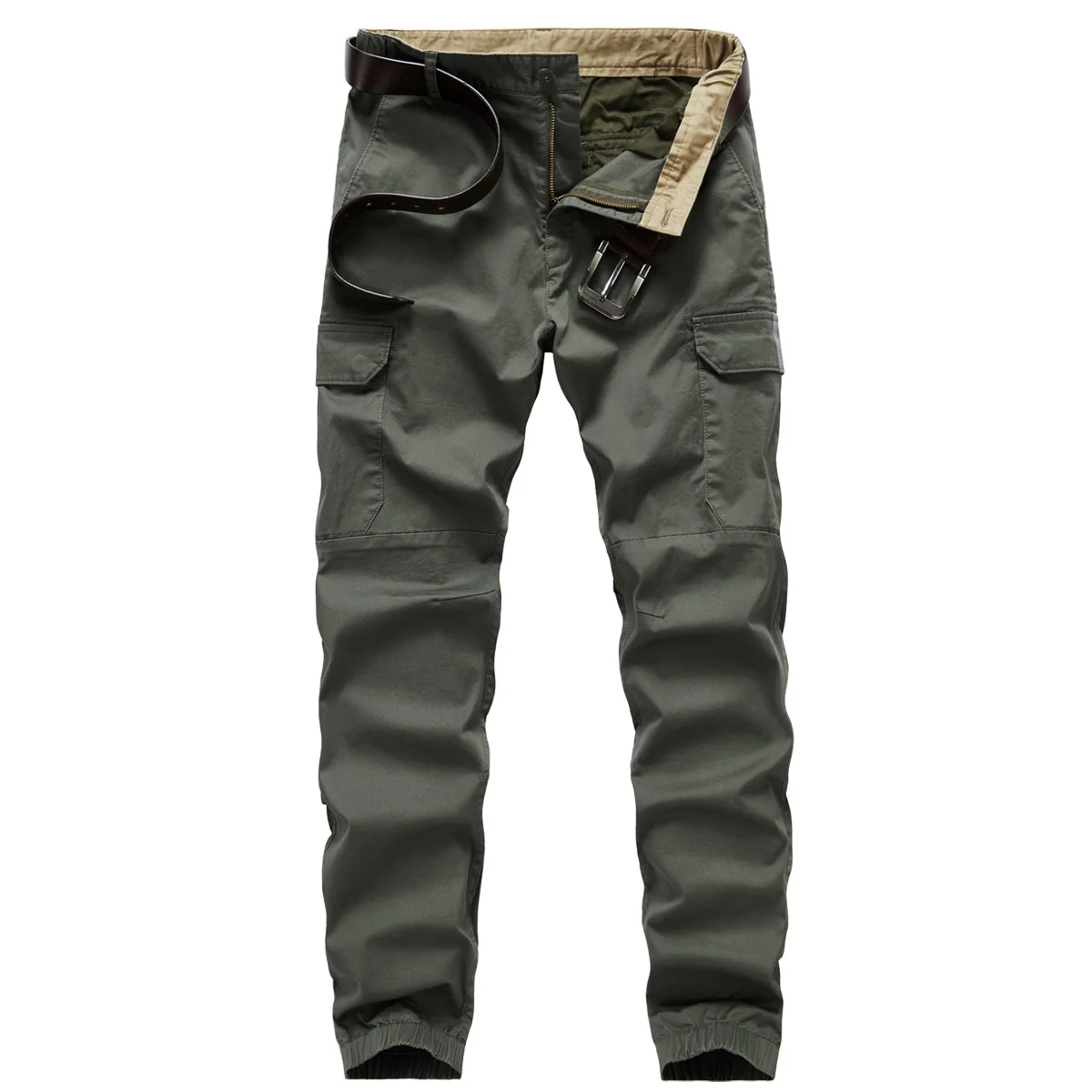 Spring Men's Work Pants Training Jogging Cargo Man Jogger Casual Jeans Tactical Cotton Golf Wear Trousers Straight Leg Pants