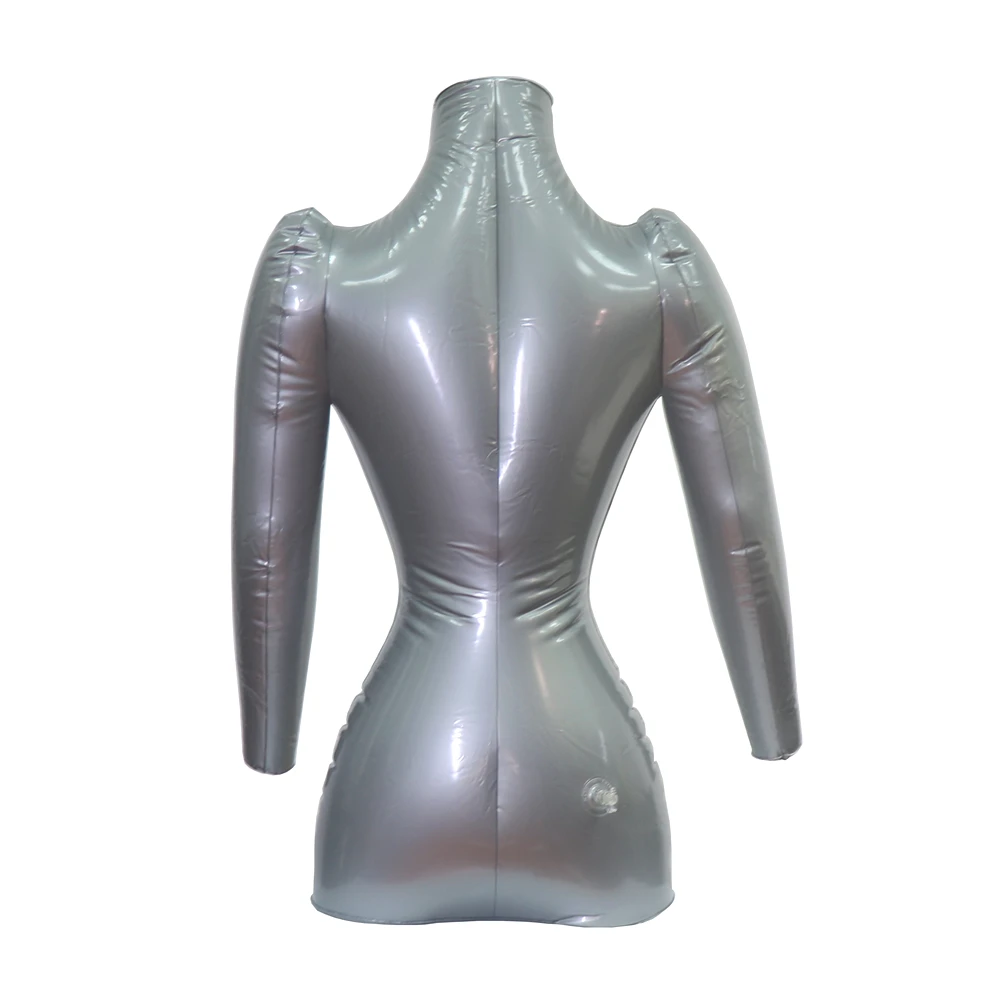 PVC Damen Halbkörper Arm aufblasbare Schaufenster puppe T-Shirt Top Display Torso Modell Frau Halbkörper aufblasbare Schaufenster puppe – Detail 6