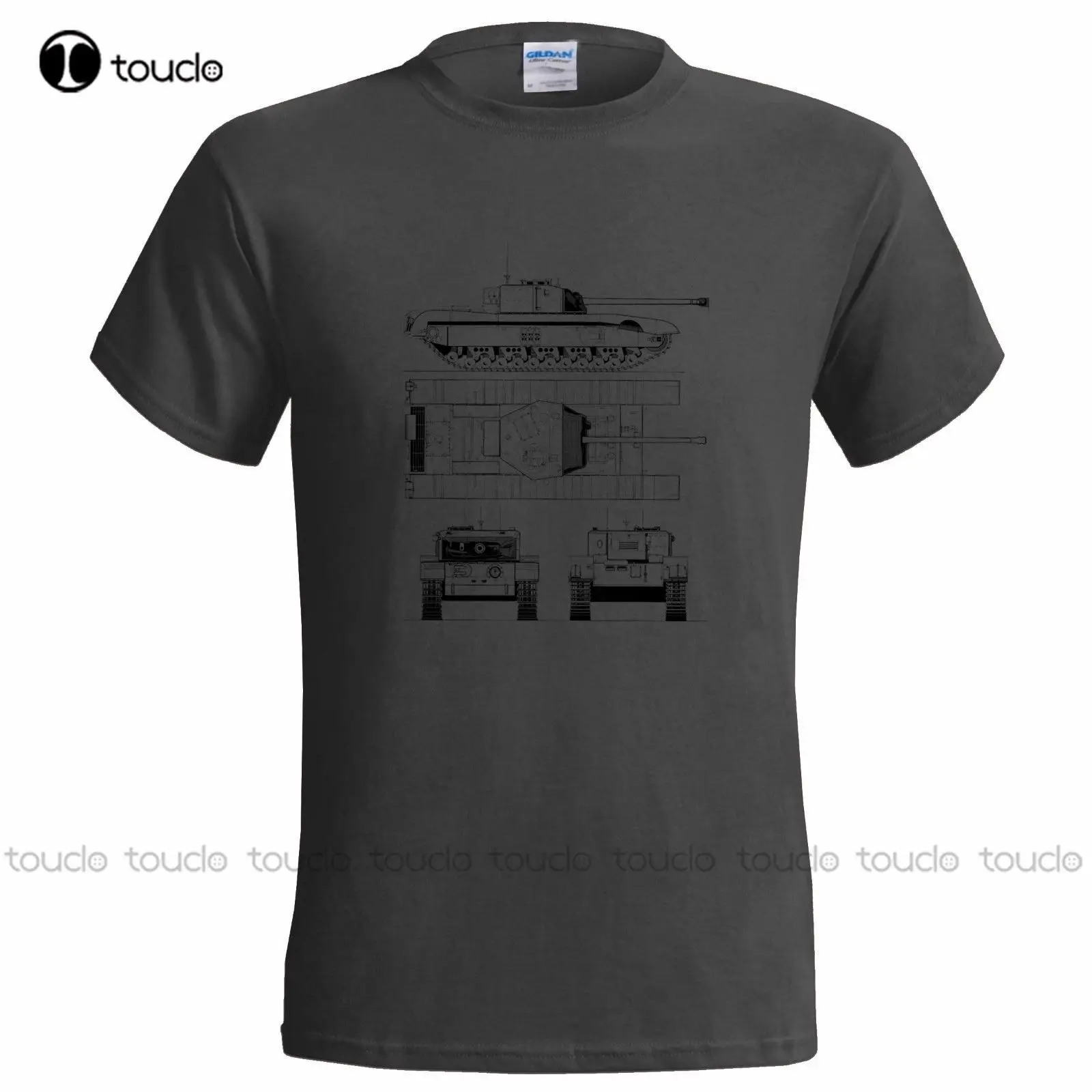 

Design Brand In Fashion Cotton Teeshirt A43 Black Prince Infantry Military Tank Blueprint Army World War 2The Who T Shirt