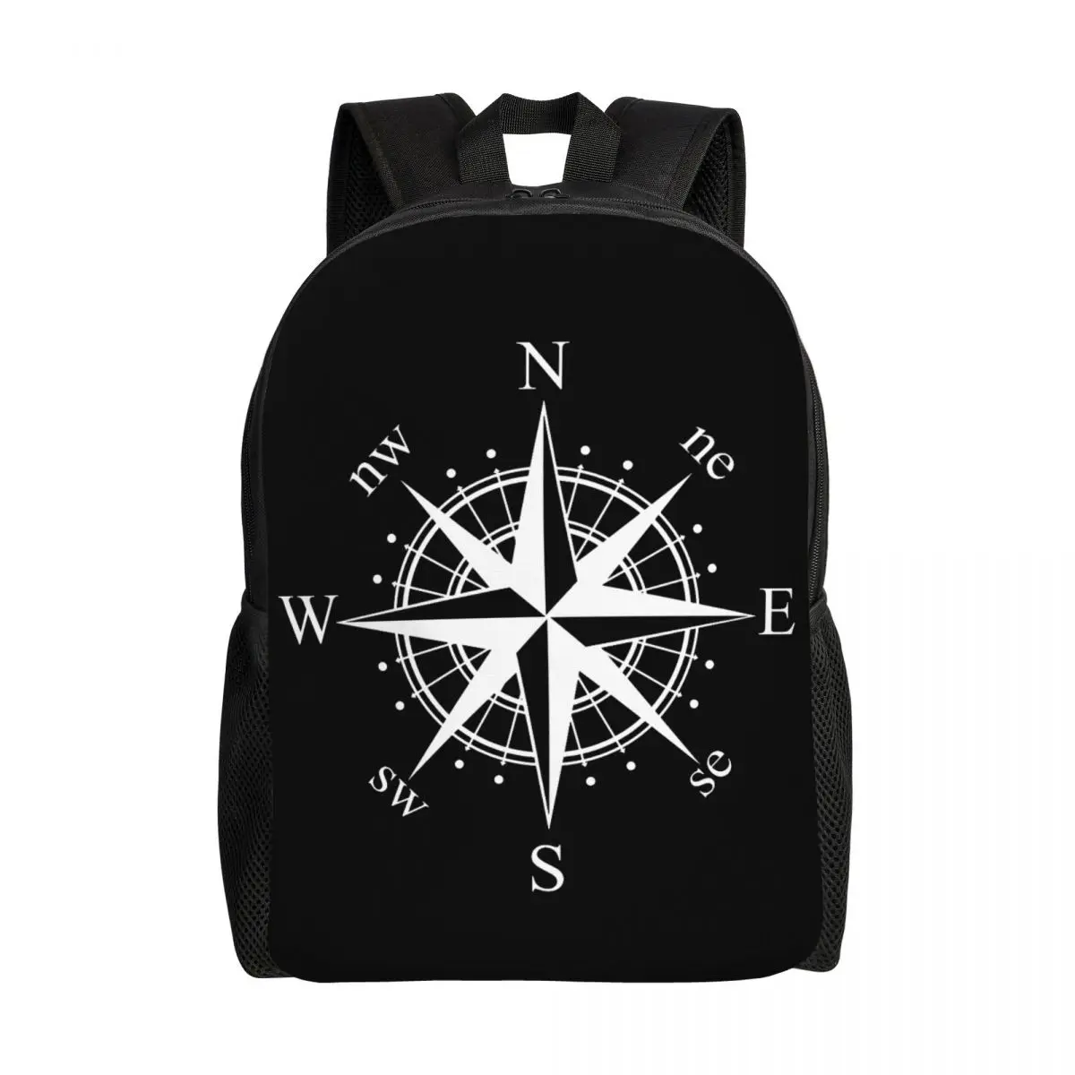 

Compass Laptop Backpack Men Women Fashion Bookbag for College School Student Nautical Bag