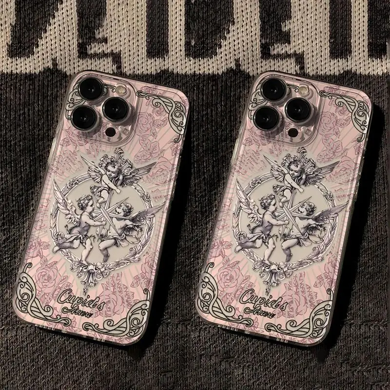 Vintage Cupid Angel Phone Case - Middle Ages Retro Design