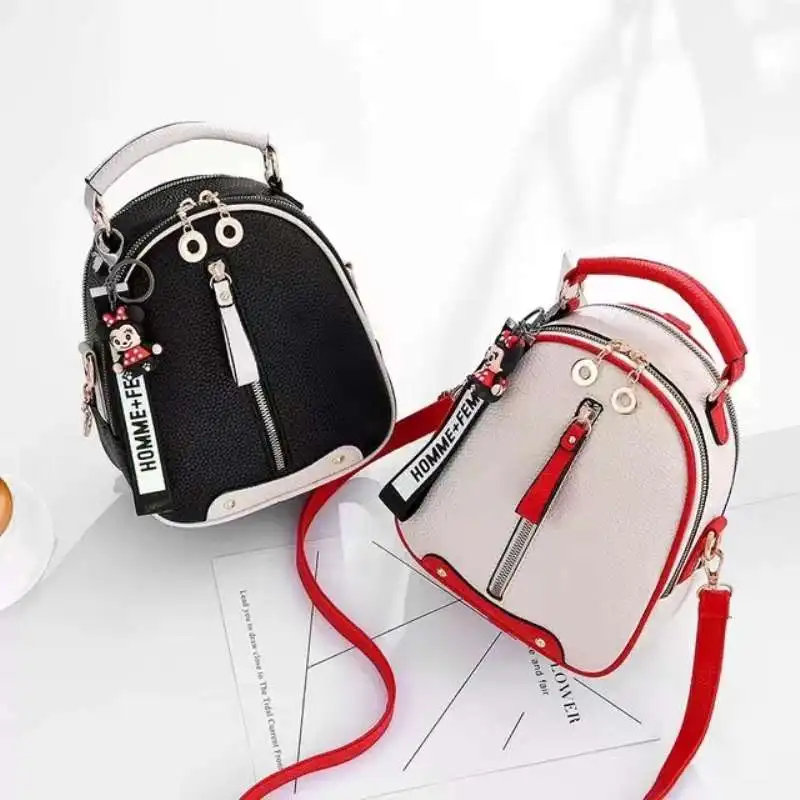 

One-shoulder and two-shoulder bag, new Korean version, trendy and versatile small backpack, three-way crossbody bag