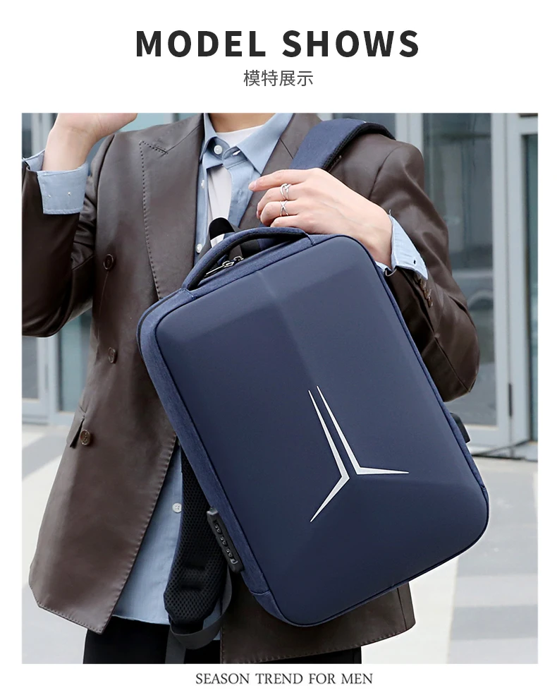 Mens LBackpack Waterproof Anti theft with USB Port Stylish Design Large Capacity Comfortable Straps Ideal for Work and Travel