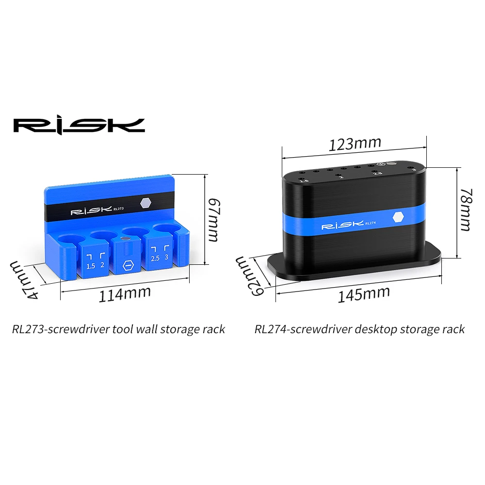RISK 자전거 육각 드라이버 비트 보관대 육각 드라이버 1.5mm 2.0mm 2.5mm 3.0mm PC 장난감 자동차용
