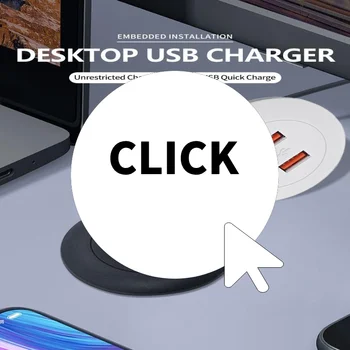 Embedded Desktop Multi Port USB2.0 To USB TYPE-C Charge Connector Extension Cord Concealed Fast Charging Cable