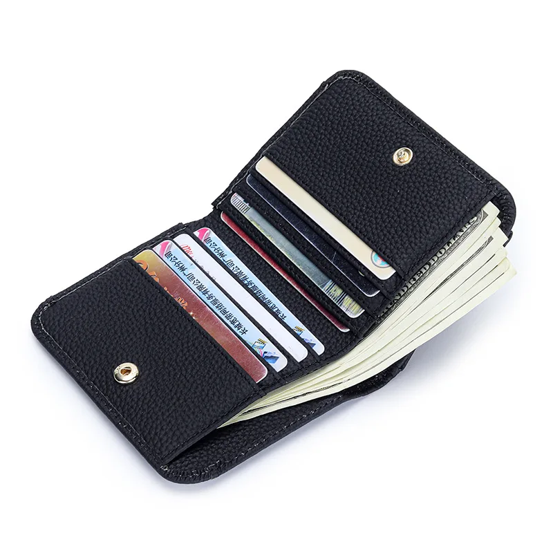 Brand Design Mini Wallet Women Genuine Leather Wallets Fashion New Coin Purse Short Wallet Female Small Woman Wallets and Purses