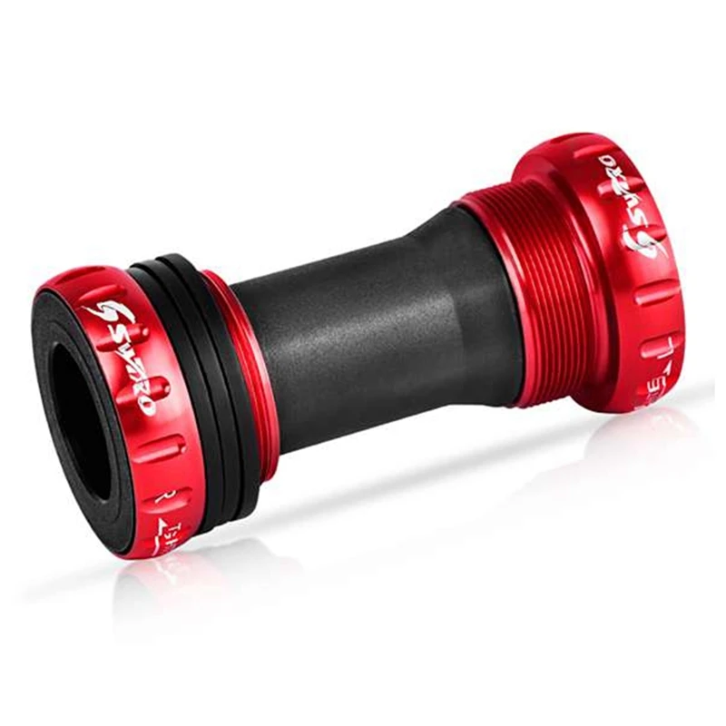 

SWTXO Threaded Screw-In Bottom Bracket Replacement Accessories For 22Mm 24Mm MTB Road Bike Crankset, Black Red