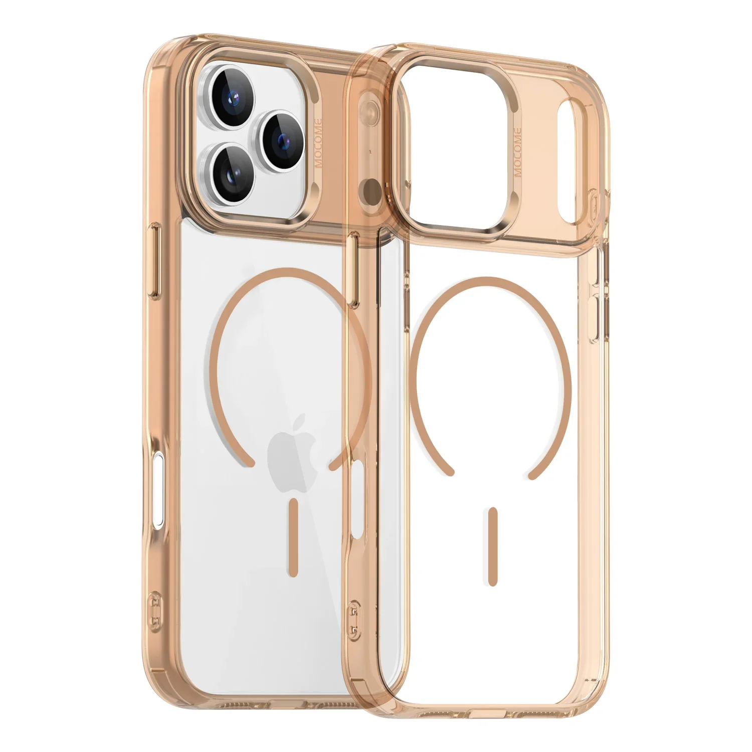 Transparent Shockproof MagSafe-Compatible Phone Case with Magnetic Wireless Charging Capability
