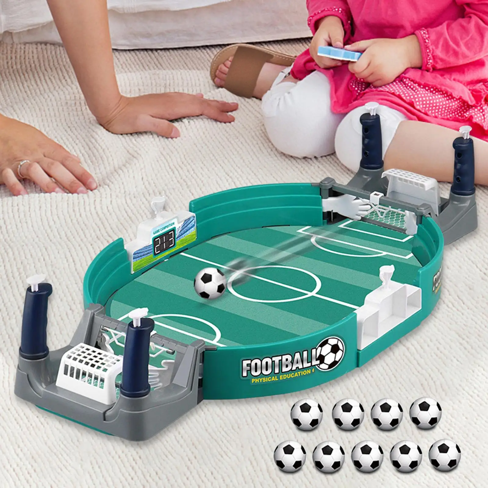 Table Football Game Table Interactive Educational Toys Play Football Toy  Two-player Game Against Board Game