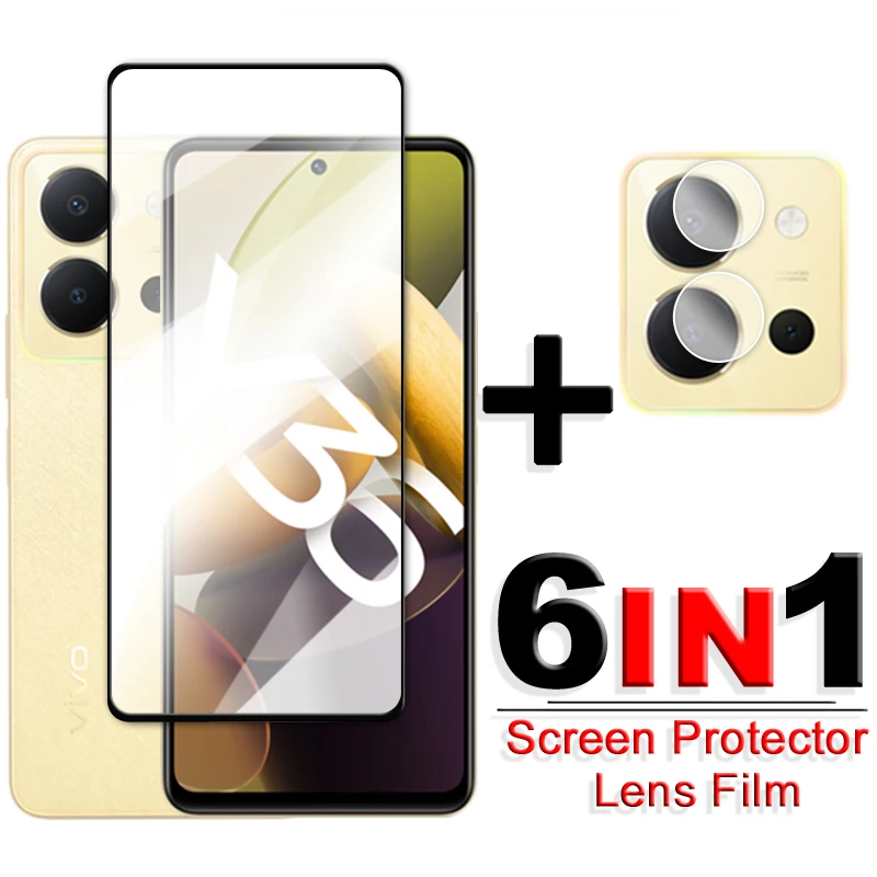 For Vivo Y36 Glass For Vivo Y36 4G Tempered Glass 2.5D Full Cover Glue HD Screen Protector For Vivo Y36 Lens Film 6.64 inch full cover glass for vivo v23e screen protector for vivo v23e v21e tempered glass hd protective phone lens film for vivo v23e