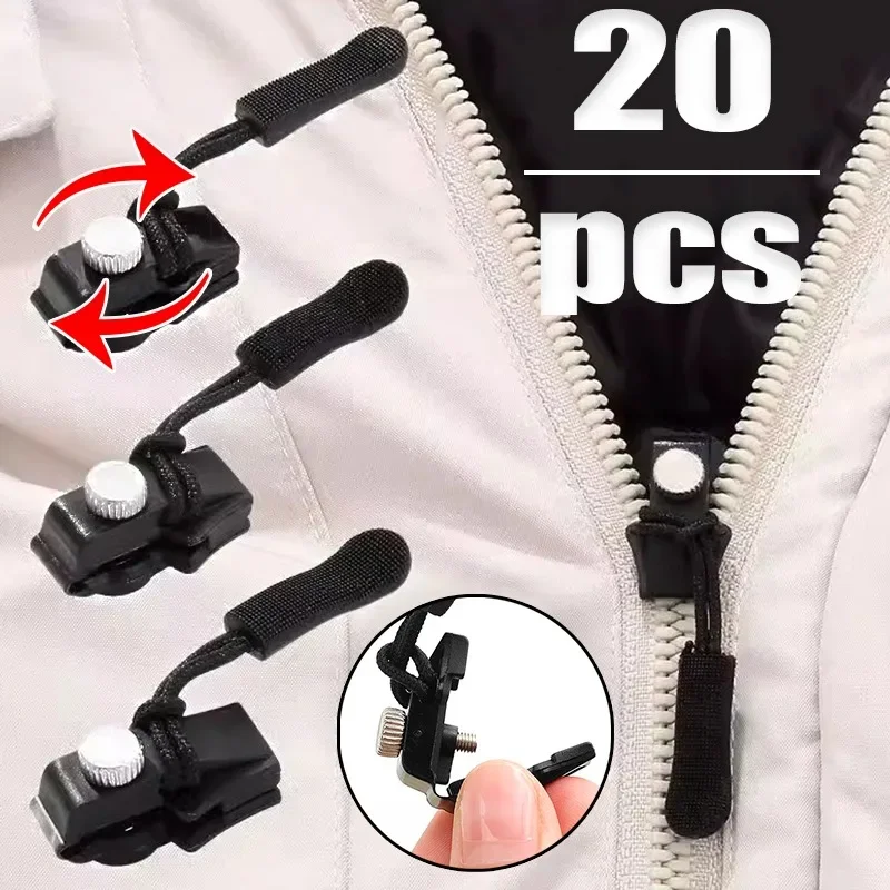 Removable Metal Zipper Head Detachable Tool-free Alloy Zipper Lock No Sewing Required Zip Fastener Sturdy Universal Bag Parts zipper parts