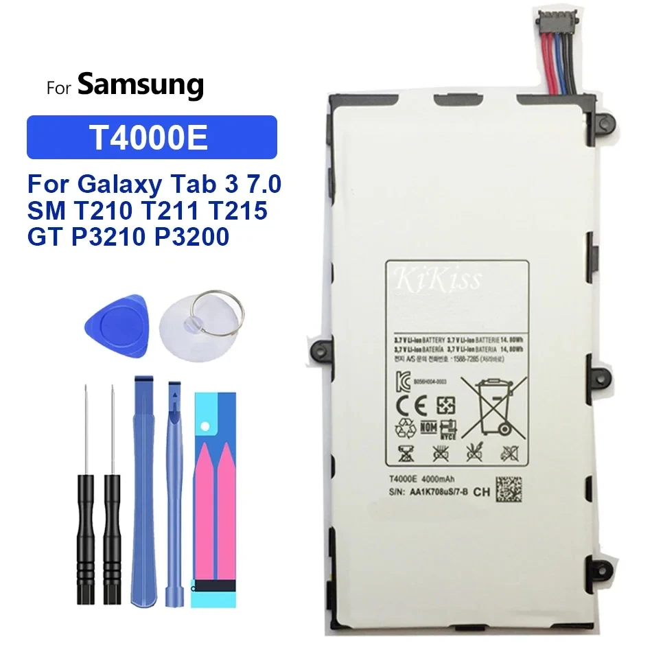 Batteria Tablet T4000E Per Samsung Galaxy Tab 3 7.0 ''Sm-T210 T211 T215 T217 T2105