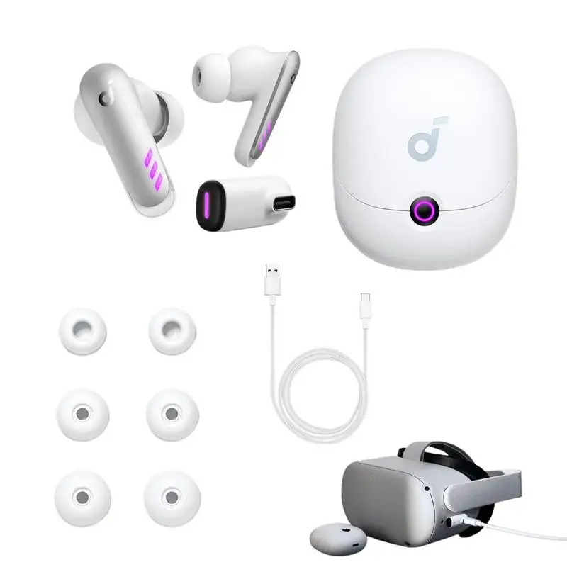 

Беспроводные Игровые наушники VR P10 30ms, bluetooth-наушники с низкой задержкой, двойное соединение, донгл для реальной реальности