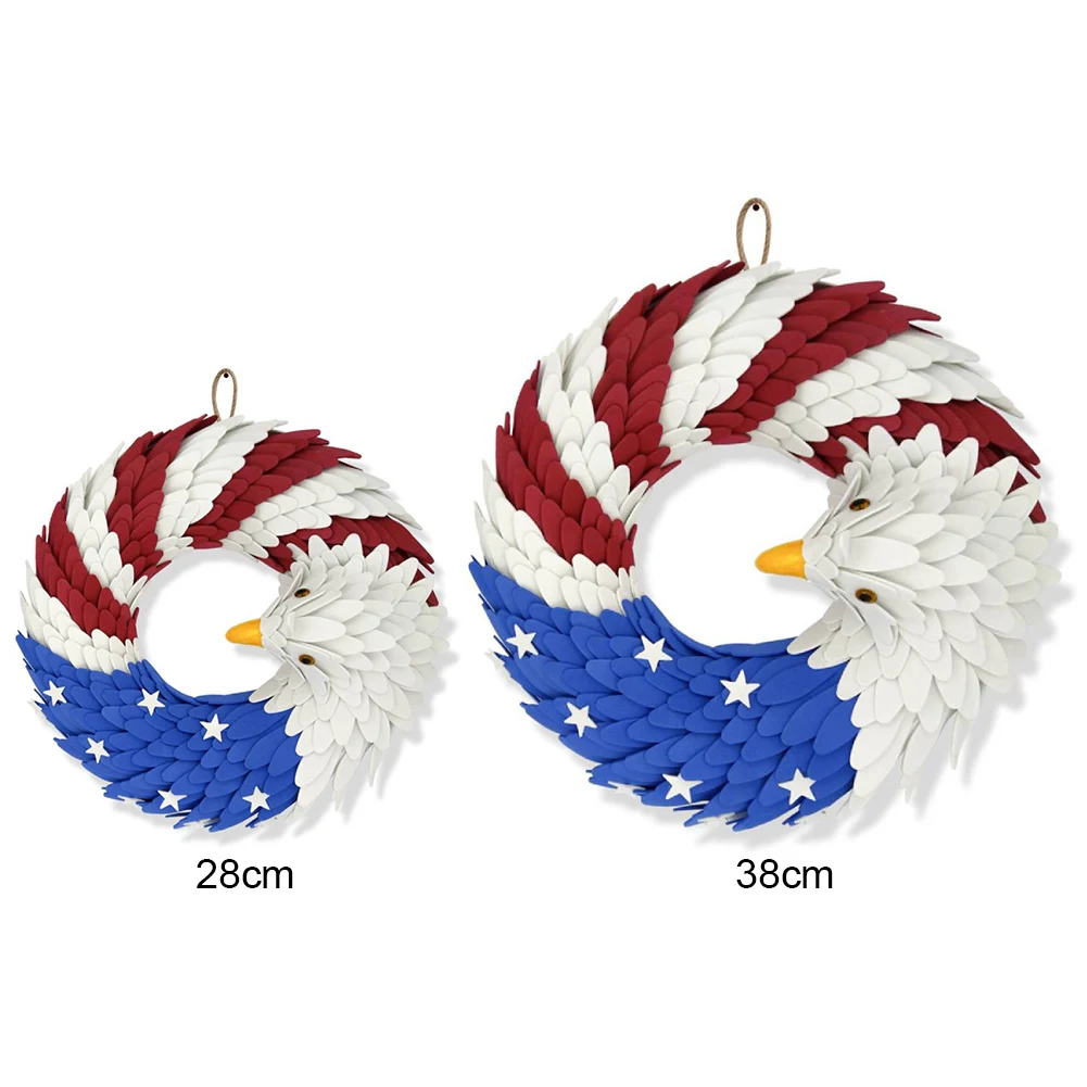 4th of July Wreath Patriotic American Wreath Memorial Day Wreath for Front Door Decorations