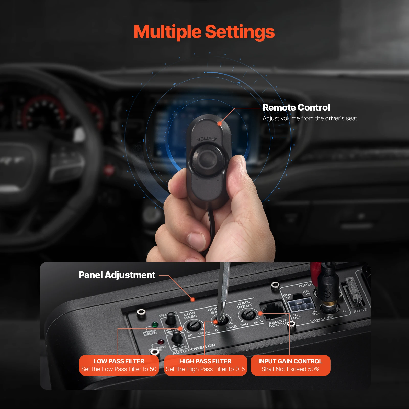 Compact Underseat Car Subwoofer with Built-in Amplifier for SUV and Car