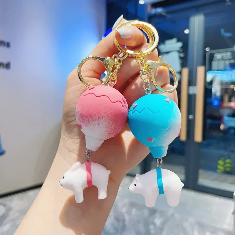 

Красочный мультяшный воздушный шар кошка резиновый автомобильный брелок для женщин девушек однотонный Серия животных аксессуары для автомобильных сумок кольцо для ключей подарки для мам