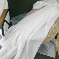 Elegant Avocado Green Semi - Transparent Chiffon Veil & Decorative Curtain Fabric - 1MX1.5M (White)