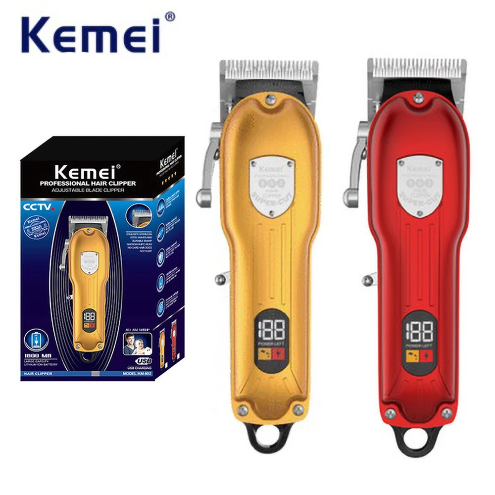 Профессиональный триммер для волос Kemei мужчин электрическая машинка стрижки