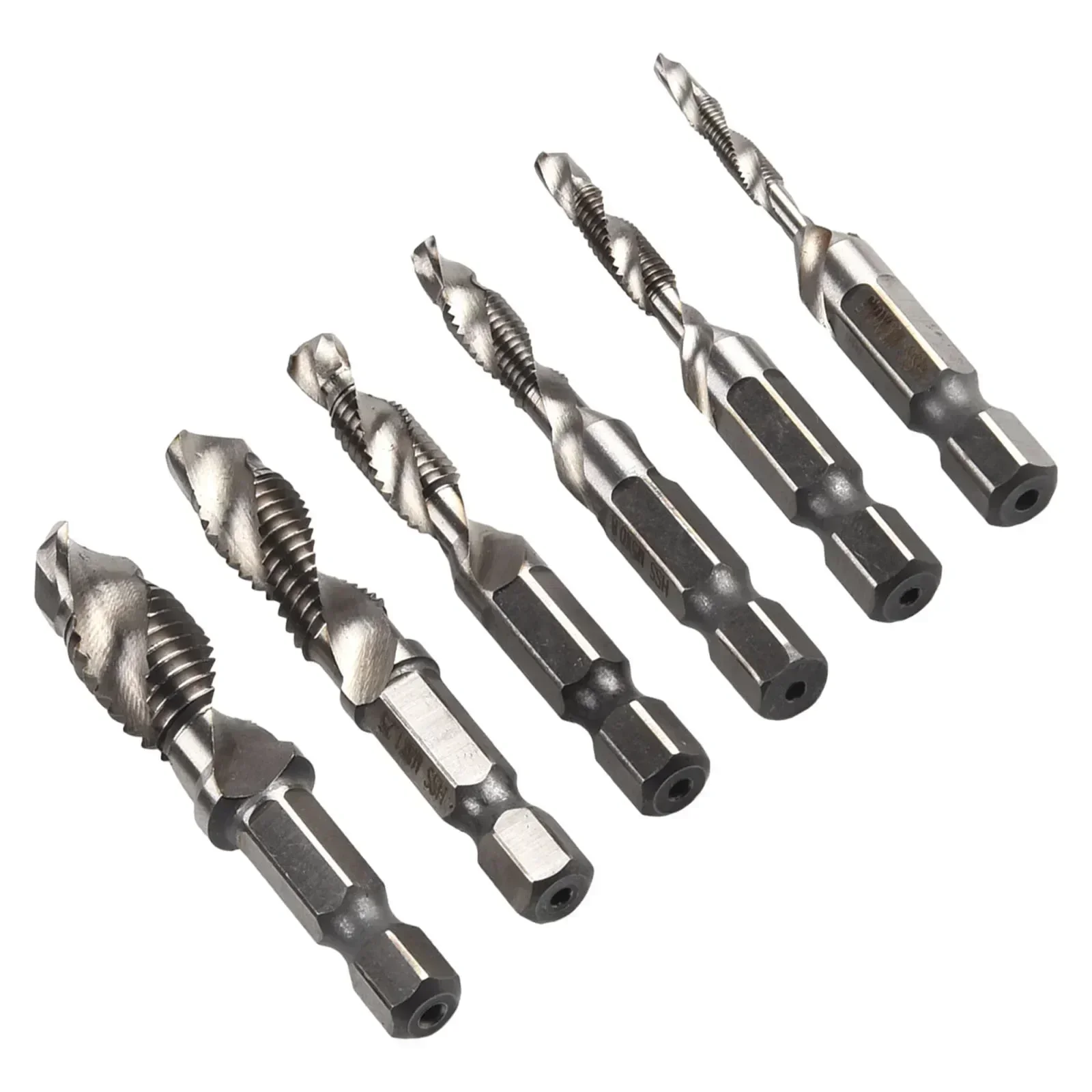 1pc Hex Shank Titanium Coated HSS screw tap Metric Tap Drill Bits Screw Machine Compound Tap M5 M6 M8 M10 Hand Tools