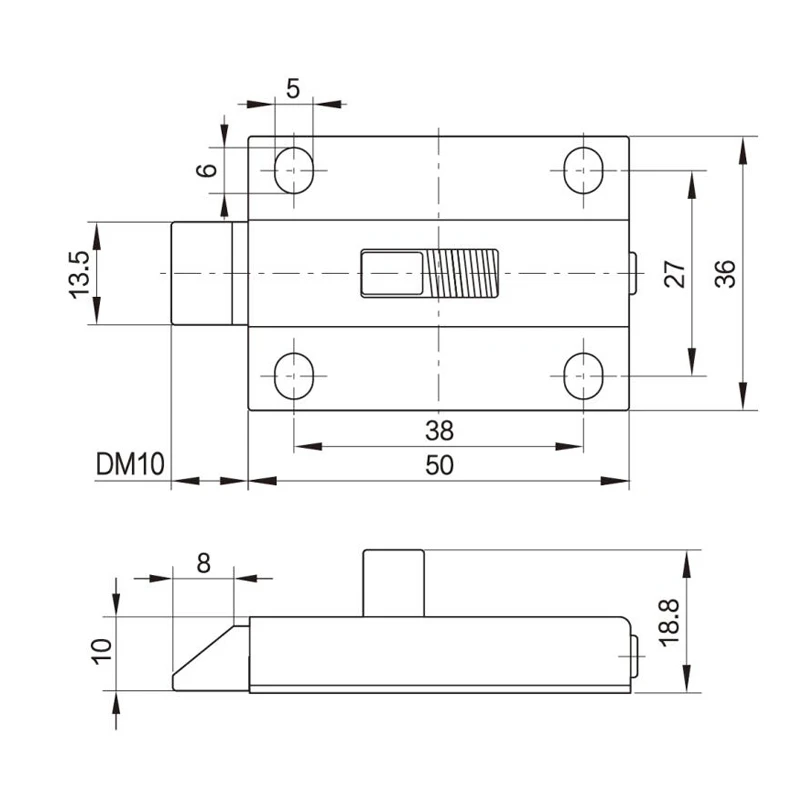 Stainless Steel or Iron Galvanizing Spring Strike Impact Latch Lock