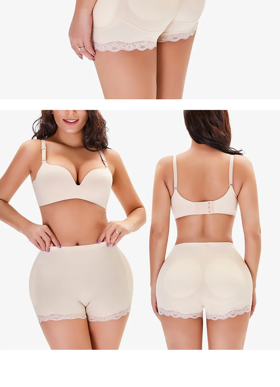 Frauen gepolsterte Höschen sexy gefälschte Arsch Butt Lifter Schlüpfer niedrige Taille Unterwäsche Beute Hüfte Enhancer Shorts volle Abdeckung Pads unter Kleid – Detail 14