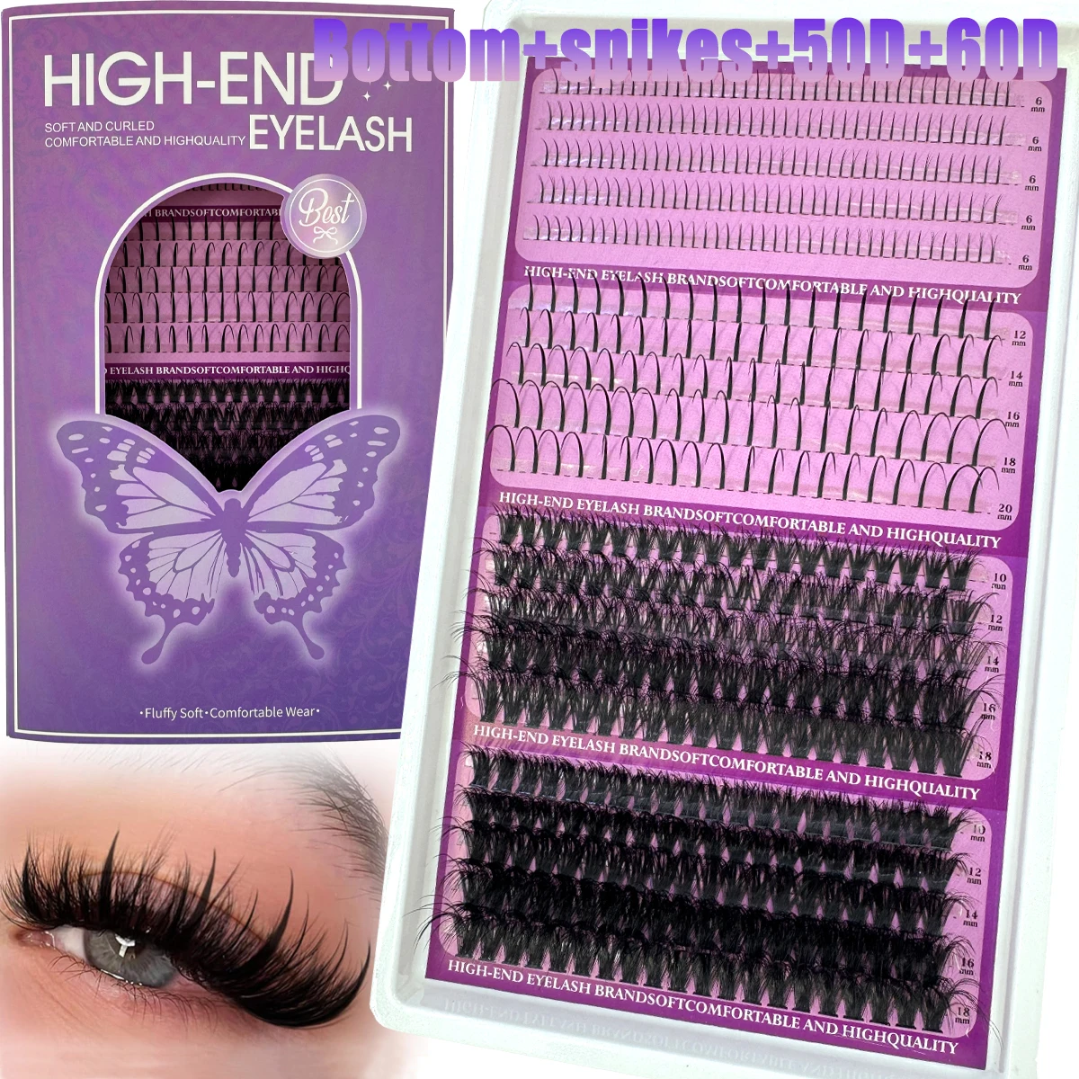20Rows Lash Spikes Eyelash Clusters