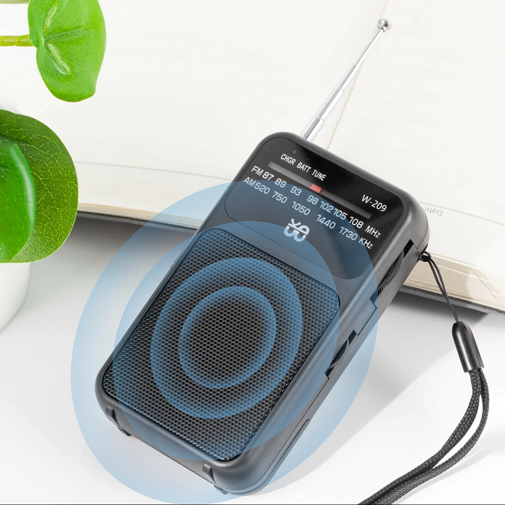 Description Picture 6 of item2 Band Stereo Radio Built-in Speaker Radio Player Battery Operated Flashlight with 3.5mm Headphone Jack for Senior Home Walking