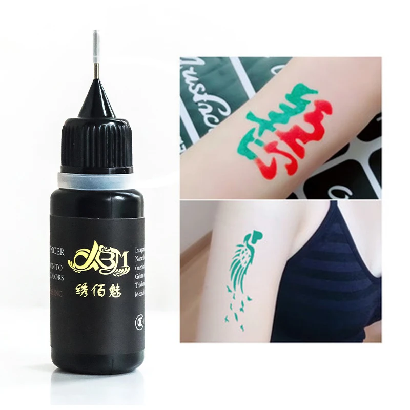 10ml Juice Temporary Tattoo Liquid DIY Tattoo Juice Ink Semi-permanent Waterproof Body Art Paint tattoo ink